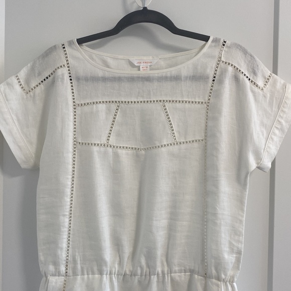 JOE FRESH White Linen Dress in Size Medium - Picture 3 of 5